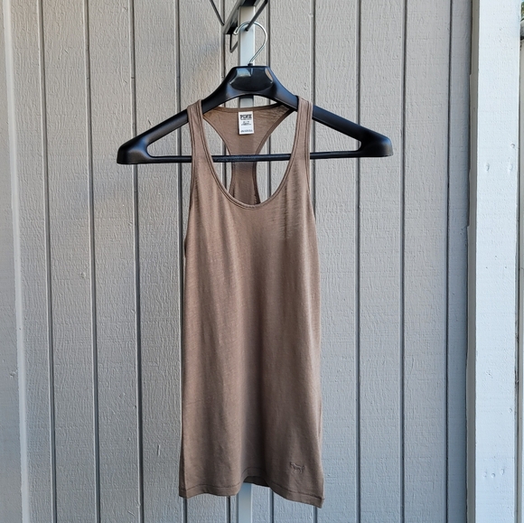 PINK VS | NWOT Halter Tank Top XS Coffee Tan - Picture 12 of 13